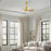 Matthews Fan Patricia-5 42" 5-Blade Ceiling Fan, Brushed Brass