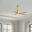 Matthews Fan Patricia-5 52" 5-Blade Ceiling Fan, Brushed Brass