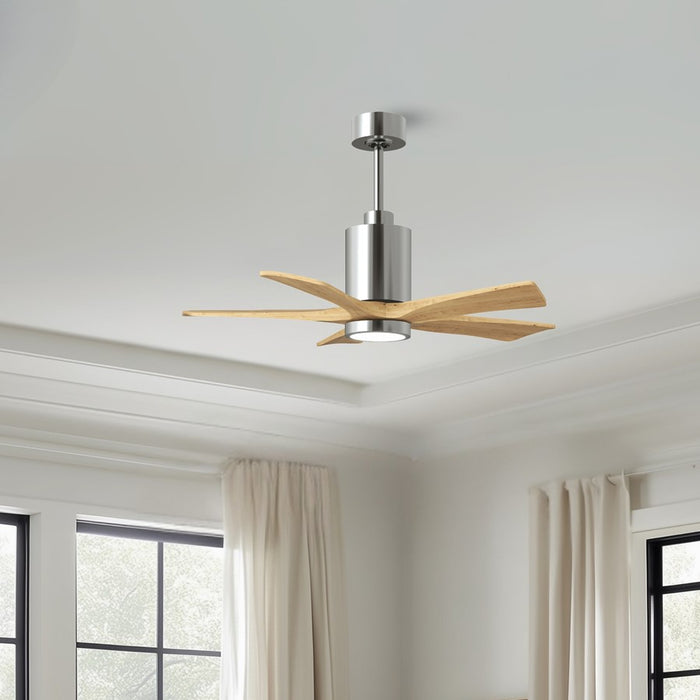 Matthews Fan Patricia-5 42" 5-Blade Ceiling Fan, Polished Chrome