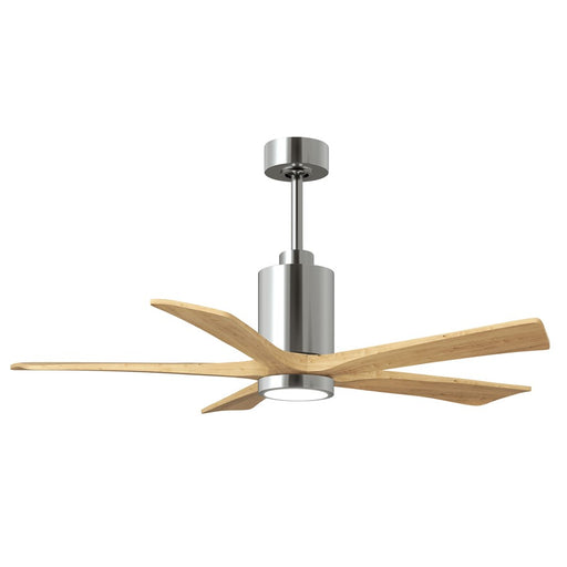 Matthews Fan Patricia-5 52" 5-Blade Ceiling Fan, Polished Chrome - PA5-CR-LM-52