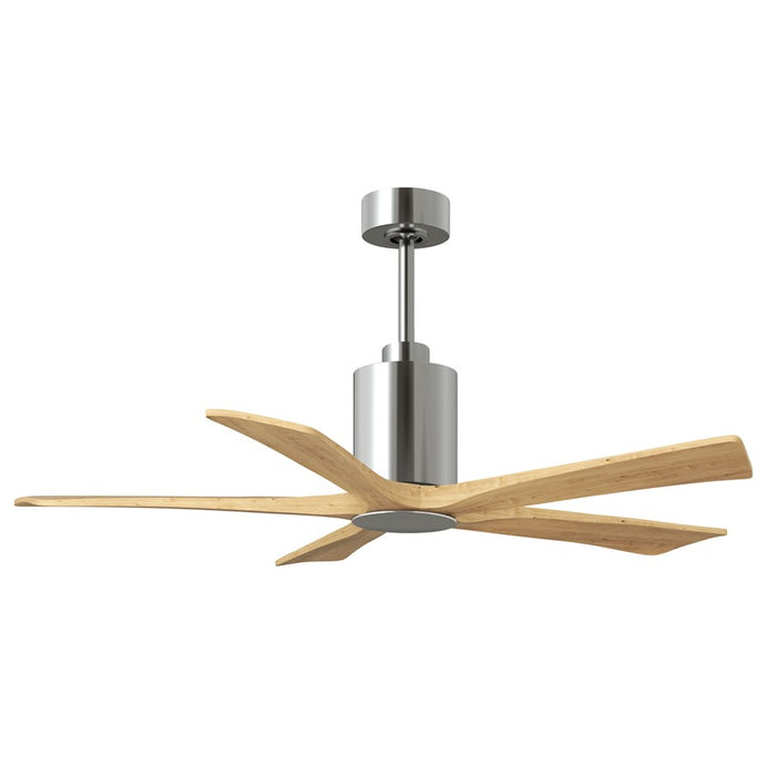 Matthews Fan Patricia-5 52" 5-Blade Ceiling Fan, Polished Chrome
