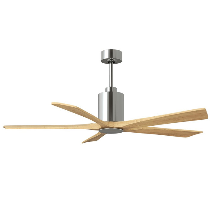 Matthews Fan Patricia-5 60" 5-Blade Ceiling Fan, Polished Chrome