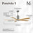 Matthews Fan Patricia-5 60" 5-Blade Ceiling Fan, Polished Chrome
