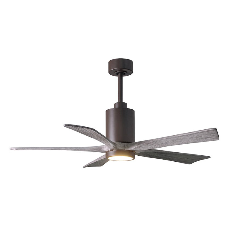 Matthews Fan Patricia 52in 5-Blade Ceiling Fan | Textured Bronze and Barn Wood Solid Wood Blades | Bedroom & Living Room | Model PA5-TB-BW-52