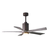 Matthews Fan Patricia 52in 5-Blade Ceiling Fan | Textured Bronze and Barn Wood Solid Wood Blades | Bedroom & Living Room | Model PA5-TB-BW-52