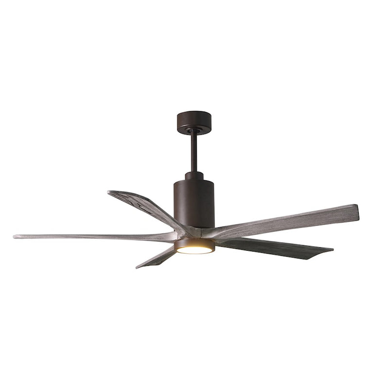 Matthews Fan Patricia 60in 5-Blade Ceiling Fan | Textured Bronze and Barn Wood Solid Wood Blades | Great Room & Covered Patio | Model PA5-TB-BW-60