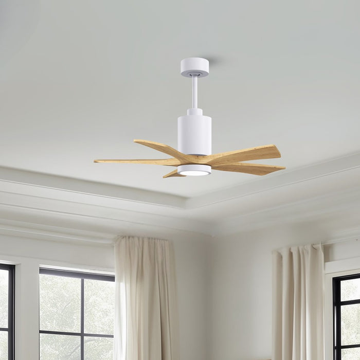 Matthews Fan Patricia-5 42" 5-Blade Ceiling Fan, Gloss White
