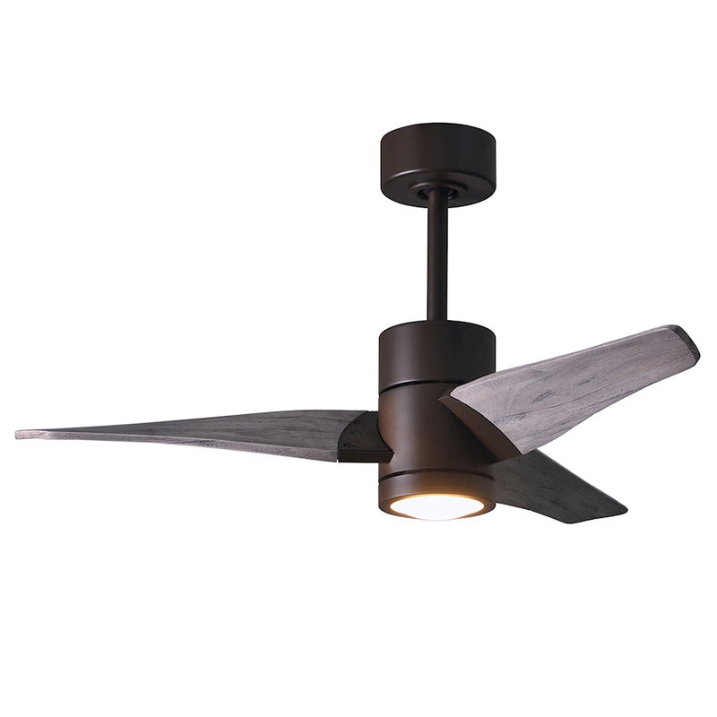 Matthews Fan Super Janet 42in 3-Blade Ceiling Fan | Textured Bronze and Barn Wood | Bedroom & Home Office | 42 x 10 in | Model SJ-TB-BW-42