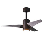 Matthews Fan Super Janet 42in 3-Blade Ceiling Fan | Textured Bronze and Barn Wood | Bedroom & Home Office | 42 x 10 in | Model SJ-TB-BW-42