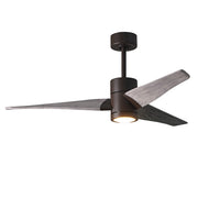 Matthews Fan Super Janet 52in 3-Blade Ceiling Fan | Textured Bronze and Barn Wood Solid Wood Blades | Living Room & Bedroom | Model SJ-TB-BW-52