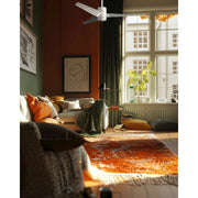 Matthews Fan Super Janet 42in 3-Blade Ceiling Fan | Gloss White and Barn Wood | Bedroom & Covered Patio | 42 x 42 x 10 in | Model SJ-WH-BW-42