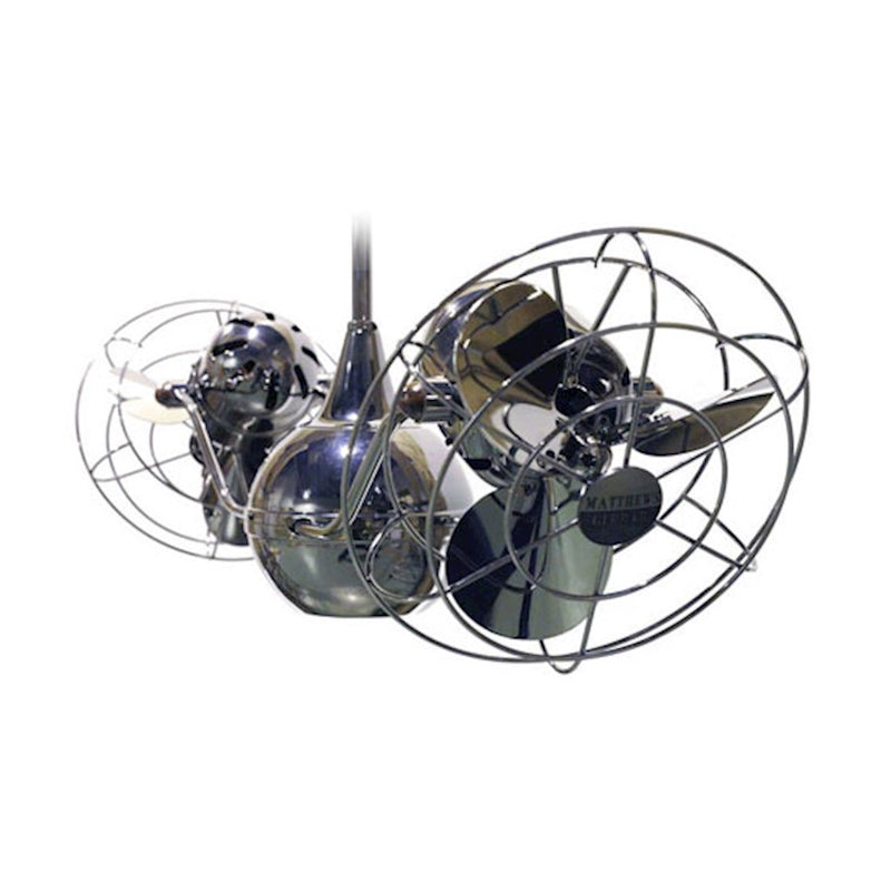 Matthews Fan Vent Bettina 42in Rotational Ceiling Fan | Contemporary Black Nickel and Metal Blades | Living Room & Bedroom | Model VB-BKN-MTL