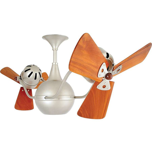 Matthews Fan Company Vent Bettina 44in 1-Light Ceiling Fan | Brushed Copper and Mahogany Wood Blades | Indoor & Covered Patio | Model VB-BRCP-WD