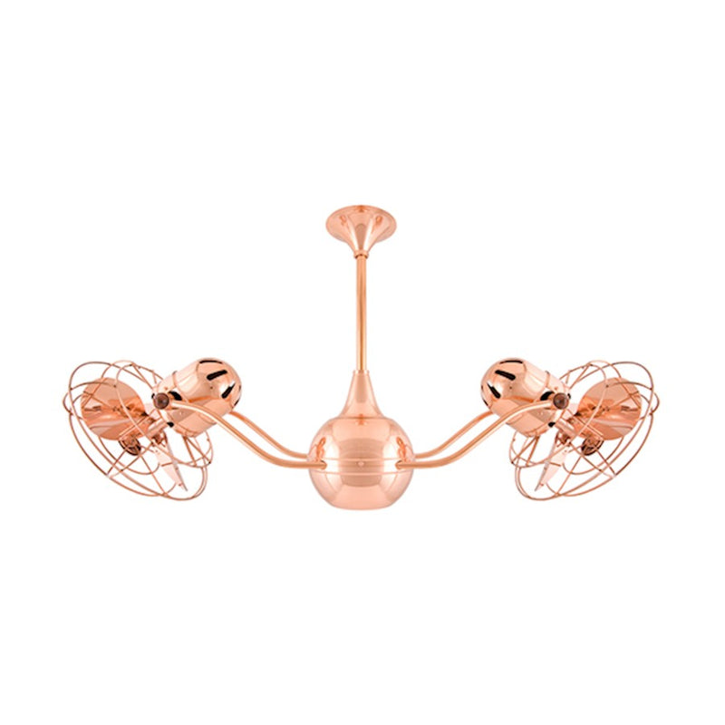 Matthews Fan Company Vent Bettina 42in Ceiling Fan | Polished Copper Metal Blades | Covered Patio & Indoor Rooms | 42 x 7 x 7 in | Model VB-CP-MTL