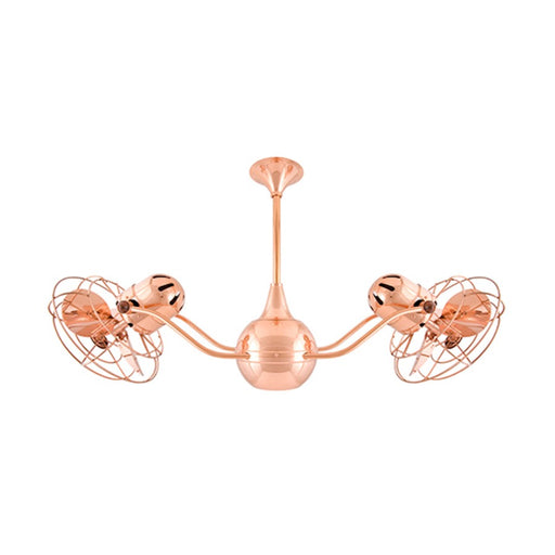 Matthews Fan Company Vent Bettina 42in Ceiling Fan | Polished Copper Metal Blades | Covered Patio & Indoor Rooms | 42 x 7 x 7 in | Model VB-CP-MTL