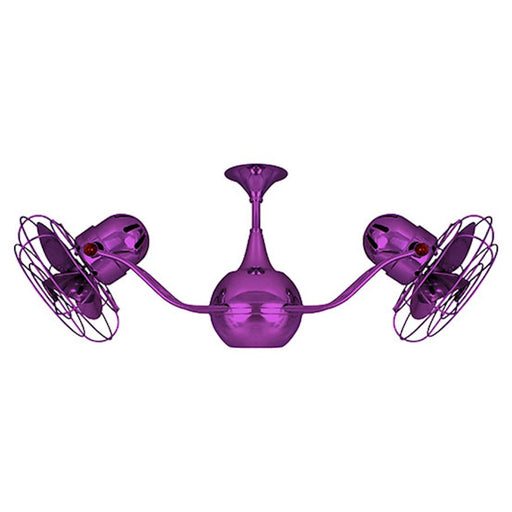 Matthews Fans Vent Bettina 42in Rotational Ceiling Fan | Ametista Metal Blades | Covered Patio & Living Room | 42 x 42 x 7 in | Model VB-LTPURPLE-MTL