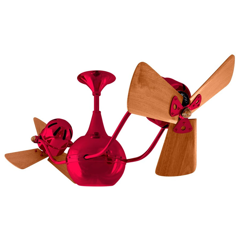 Matthews Fans Vent-Bettina 44in Rotational Ceiling Fan | Contemporary Rubi and Mahogany | Living Room & Covered Patio | Model VB-RED-WD
