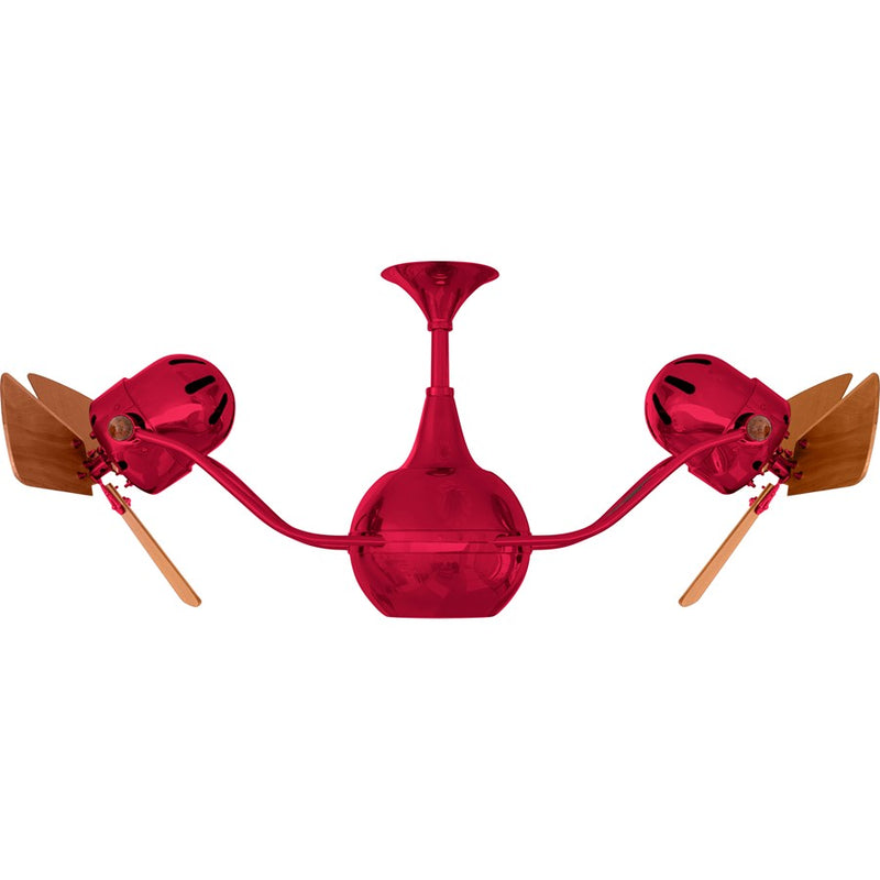 Matthews Fans Vent-Bettina 44in Rotational Ceiling Fan | Contemporary Rubi and Mahogany | Living Room & Covered Patio | Model VB-RED-WD