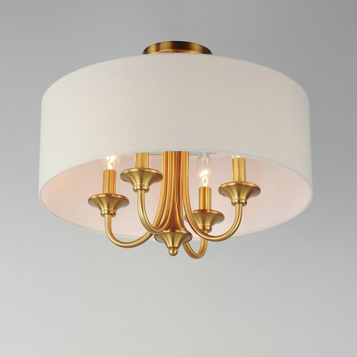 Maxim Lighting Bongo 4 Light Pendant/Semi Flush Mount, Aged Brass