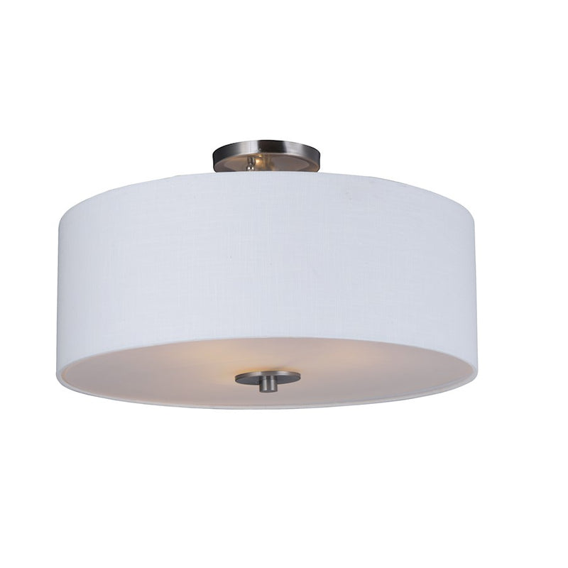Maxim Lighting 11' x 18' Bongo 3 Light Flush Mount, Satin Nickel