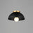 Maxim Lighting Thelonious 1 Light 12" Flush Mount, Black/Aged Brass