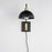 Maxim Lighting Thelonious 1 Light Wall Sconce, Black/Aged Brass