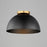 Maxim Lighting Thelonious 1 Light 16" Flush Mount, Black/Aged Brass