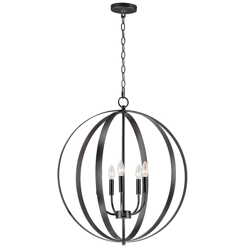 Maxim Lighting Provident Round Chandelier, Black