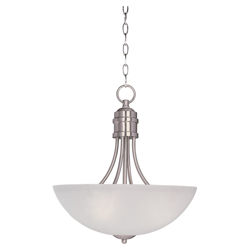 Maxim Lighting Logan Invert Bowl Pendant, Satin Nickel