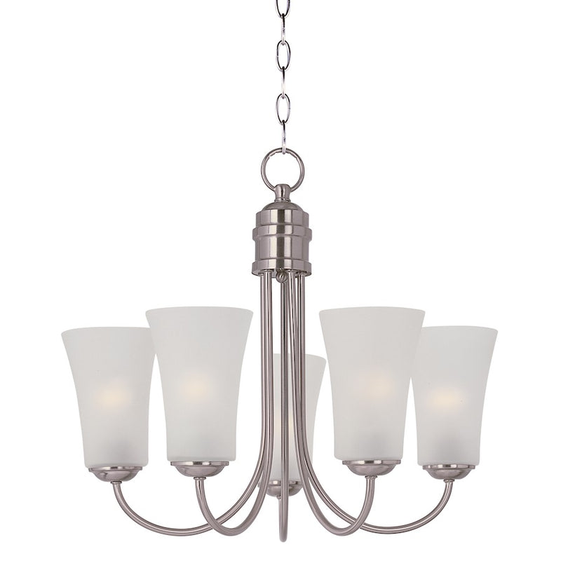 Maxim Lighting Logan Single Tier Chandelier, Satin Nickel