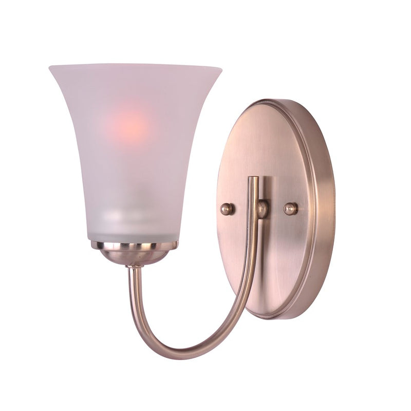 Maxim Lighting Logan 1 Light Wall Sconce, Satin Nickel