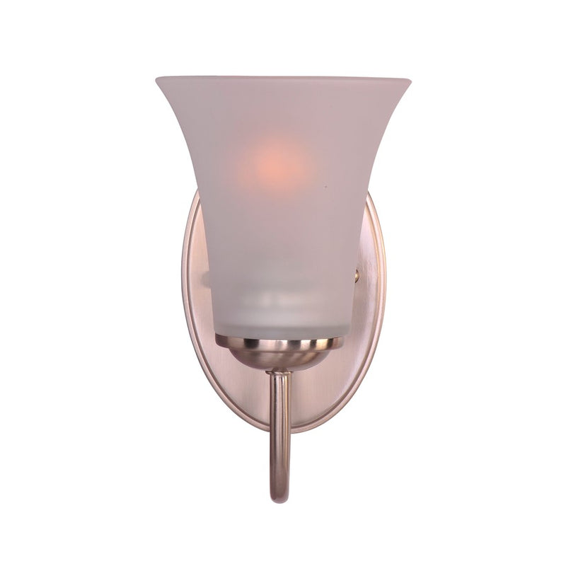 Maxim Lighting Logan 1 Light Wall Sconce, Satin Nickel