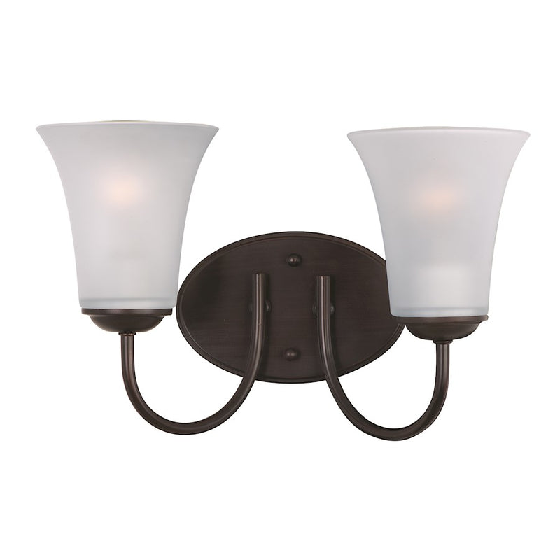Maxim Lighting Logan 2 Light Bath Vanity, Oil Rubbed Bronze