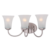 Maxim Lighting Logan 3 Light Bath Vanity, Satin Nickel