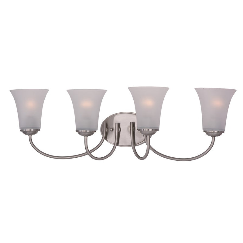 Maxim Lighting Logan 4 Light Bath Vanity, Satin Nickel