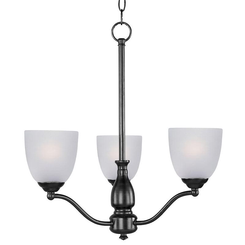 Maxim Lighting Stefan 3 Light Single-Tier Chandelier, Black