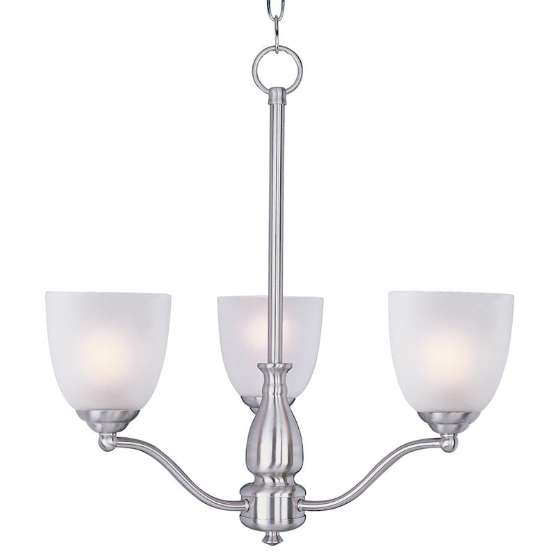 Maxim Lighting Stefan 3 Light Chandelier, Satin Nickel