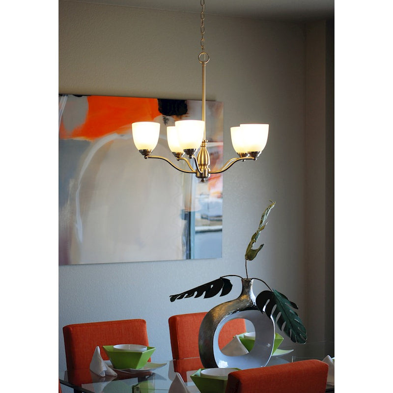 Maxim Lighting Stefan 5 Light Chandelier, Satin Nickel