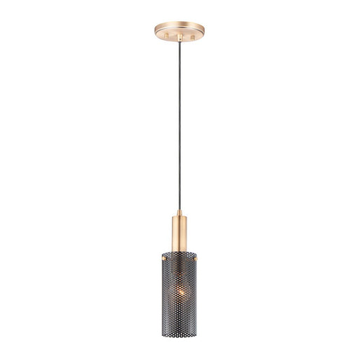 Maxim Lighting Perf 1-Light Mini Pendant, Black/Satin Brass
