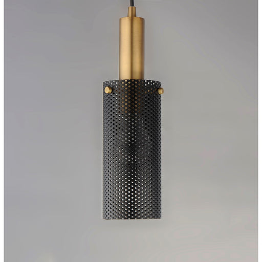 Maxim Lighting Perf 1-Light Mini Pendant, Black/Satin Brass