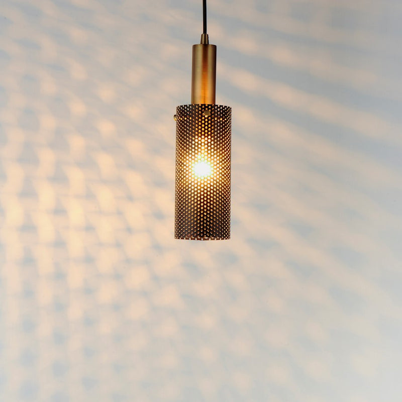 Maxim Lighting Perf 1-Light Mini Pendant, Black/Satin Brass