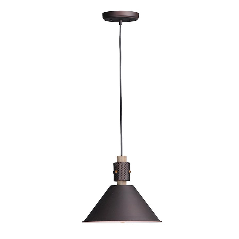 Maxim Lighting Tucson-Single Pendant, Oil Rubbed Bronze/Wood