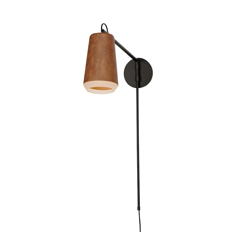 Maxim Lighting Scout 1 Light Wall Sconce, Weathered Wood/Tan