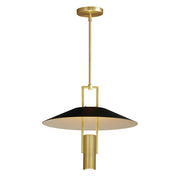 Maxim Lighting Tahoe 2 Light Single Pendant, Black / Satin Brass
