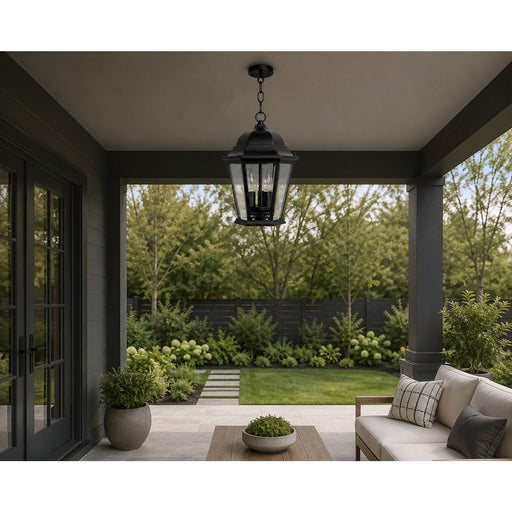 Maxim Westlake Cast 3-Light Outdoor Hanging Lantern Black
