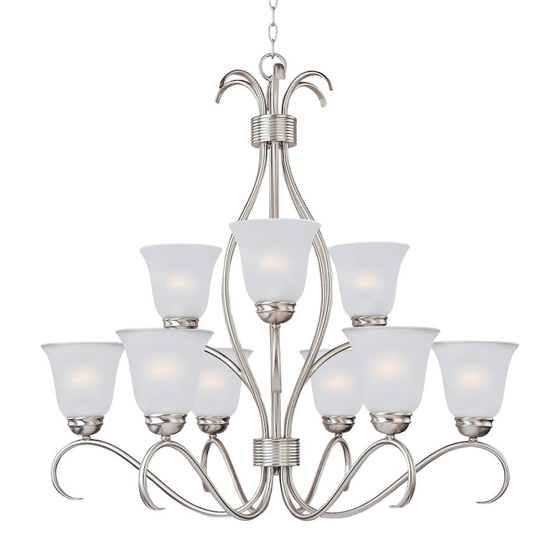 Maxim Lighting Basix Chandelier, Satin Nickel/Frosted