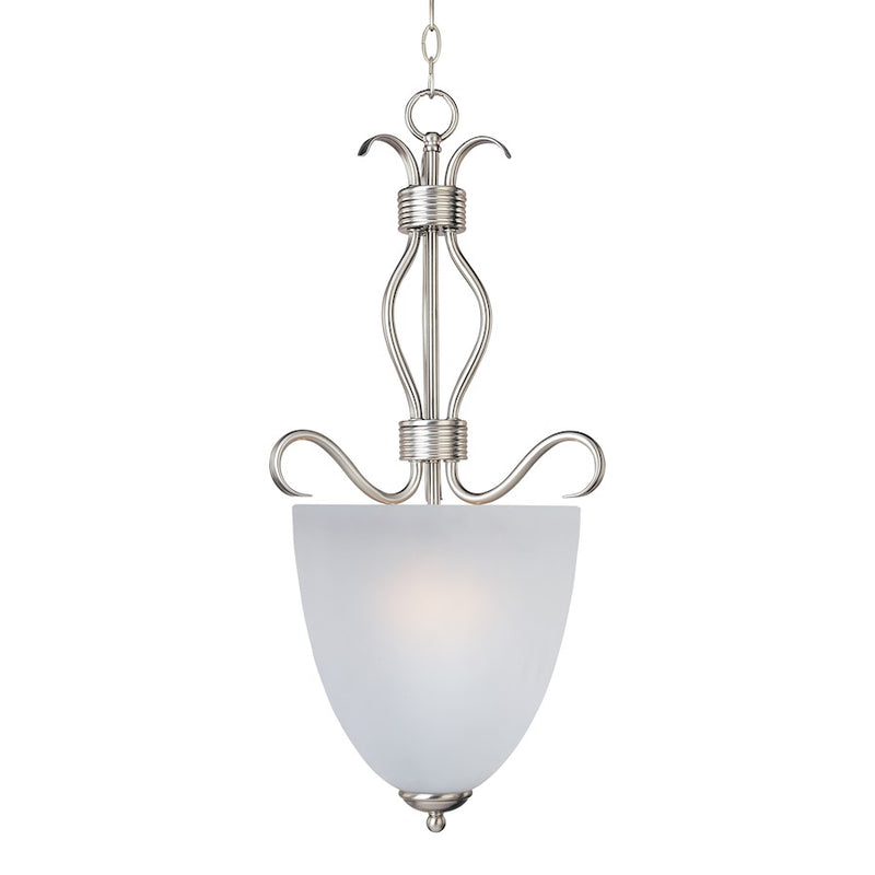 Maxim Lighting Basix Foyer Pendant, Satin Nickel/Frosted