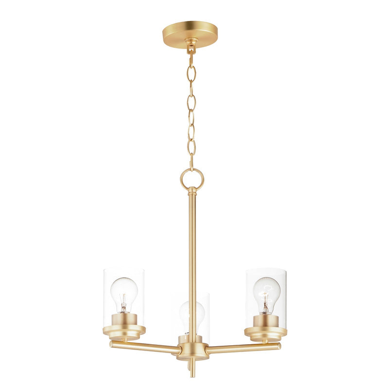 Maxim Lighting Corona 3 Light Single-Tier Chandelier, Satin Brass