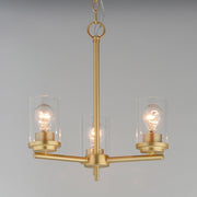 Maxim Lighting Corona 3 Light Single-Tier Chandelier, Satin Brass