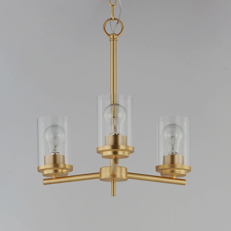 Maxim Lighting Corona 3 Light Single-Tier Chandelier, Satin Brass